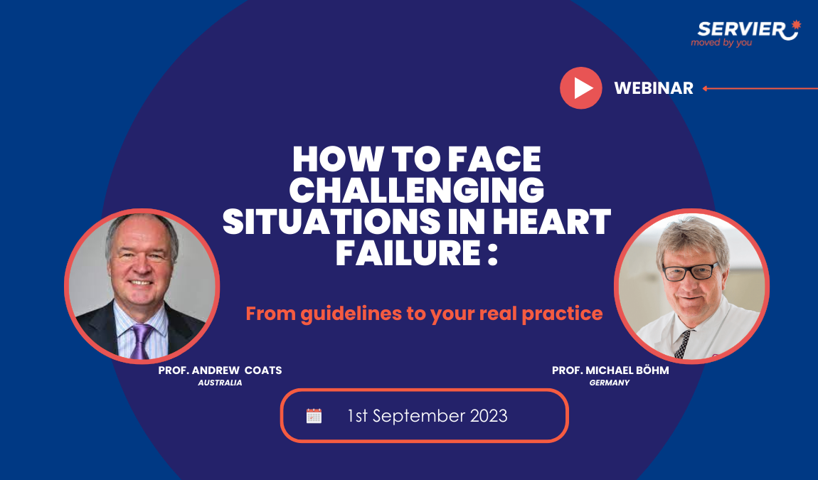 🎥 WEBINAR | How to face challenging situations in HF: from guidelines to real practice – with Prof. Andrew COATS (Australia) and Prof. Michael BÖHM (Germany)